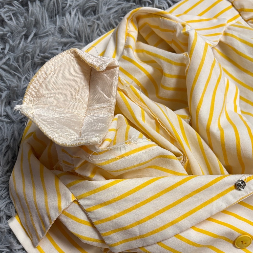 Vintage 60’s Yellow Striped Midi Dress - Picture 11 of 16